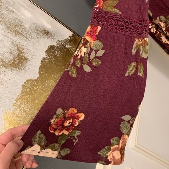 Altar’d State choker bell sleeved swing dress - Picture 2 of 6